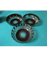 CRYSTAL CUT RED ETCH BOWL PICK ONE - $1,185.91 MXN+