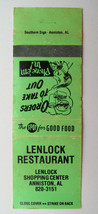 Lenlock Restaurant - Anniston, Alabama Restaurant 20 Strike Matchbook Co... - £1.19 GBP