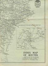 AAA Index Map Northeastern States &amp; Maritime Provinces Ferries 1920-1930&#39;s - $37.62