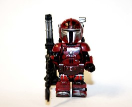 Gift Minifigure Mandalorian Heavy Infantry Red TV Show Star Wars Fast Ship - $6.36