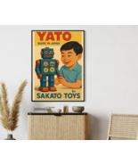 Tin Robot Poster Yato Robot 1960s Japanese Toy Advertisement Retro 24 X 36 - $40.73 CAD