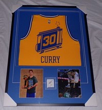 Stephen Curry Signed Framed Jersey Display Warriors 2018 American Centur... - $890.99