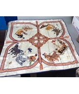 Medieval Theme Heralds Griffin Horses Silk Scarf - 34x34” - $27.79 CAD