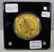 2022 United Kingdom Gold Commemorative Queen Elizabeth II Platinum Jubil... - $69.30
