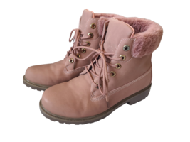 Shein Boots Blush/Pink Faux Fur Womens Sz 7.5 Work Winter Casual - £7.93 GBP