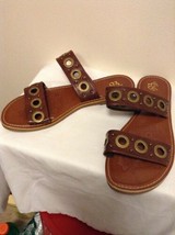 The Buckle x Vintage 93 Hedy Brown Strappy Sandals Flip Flops Shoes Wome... - $17.95