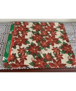 2 Tapestry Placemats Christmas Holiday Poinsettia Design 13 x 19 Inch Br... - £9.87 GBP