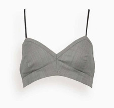 Dorothee Schumacher Houndstooth Gray Bralette New Without Tag $450 Retail - £116.85 GBP