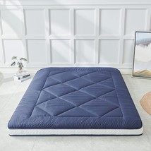 Japanese Floor Mattress Futon Mattress, Thicken Sleeping Mattress, Blue Full - £131.49 GBP