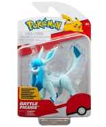 NEW Jazwares PKW3362 Pokemon GLACEON Articulated Battle Game Action Figure Toy - $20.74