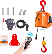 QNK Portable Electric Hoist Winch,3-In-1 Power Winch Crane,1100Lbs 1500W... - $224.83