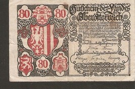 Austria Gutschein Landes Oberofterreich Land in Ober-Österreich 80 heller 1920 - £2.36 GBP