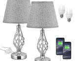 Touch Table Lamps For Bedside, Small 3 Way Dimmable Touch Lamps With Usb... - $115.99