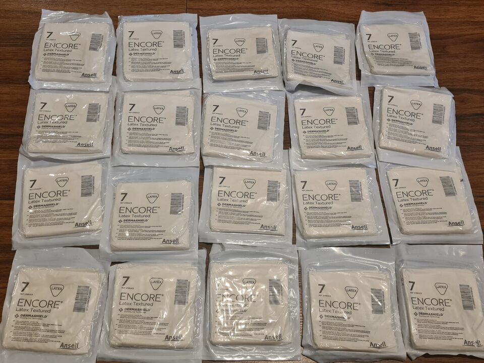 10/20 Pair Encore Latex Textured DermaShield Powder Free Latex Surgical ... - $15.67+