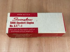 Opened Vintage Box of Swingline SF-1 Standard Staples - approx. 5000 sta... - $4.75