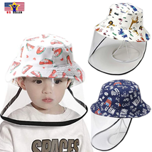 Protective Anti Spit Dust Animal Fruit Print Bucket Kid Sun Cover Shield Hat Cap - £8.59 GBP+
