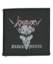 Venom Black Metal Sew On Woven Printed Patch 3&quot;x 3 1/8&quot; - £4.62 GBP