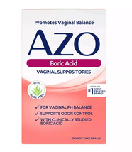 AZO Boric Acid Vaginal Suppositories 600mg PH Balance 30 Count Exp 07/26 - $329.27 MXN