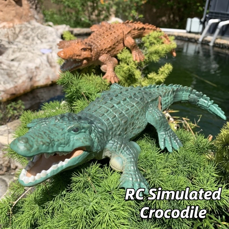 RC Boat Kids Toy Remote Control Animal Simulation Crocodile Waterproof W... - £31.43 GBP+