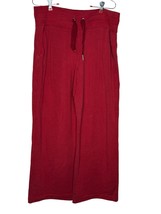 Athleta Women Pants  Drawstring Wide Leg Marled Heathered Crop Pull On Red Large - £21.37 GBP