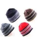 AA902: 1 Piece Men&#39;s Winter Beanie Knit Solid Hat Cap 2 Layers Premium H... - $5.56 CAD
