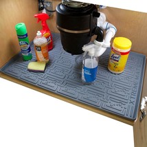 - Waterproof Under Sink Mat For Kitchen &amp; Laundry Cabinets, (Gray, 34&quot; 1... - $87.99