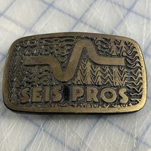 Seis Pros GPR Radar Survey Geologist Geophysicist Solid Brass Belt Buckle - $19.97