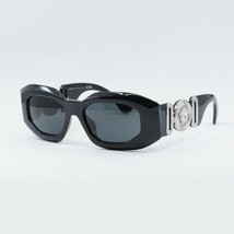 VERSACE VE4425U 542287 Black/Silver/Dark Grey 54-18-145 Sunglasses New Authentic - £140.96 GBP