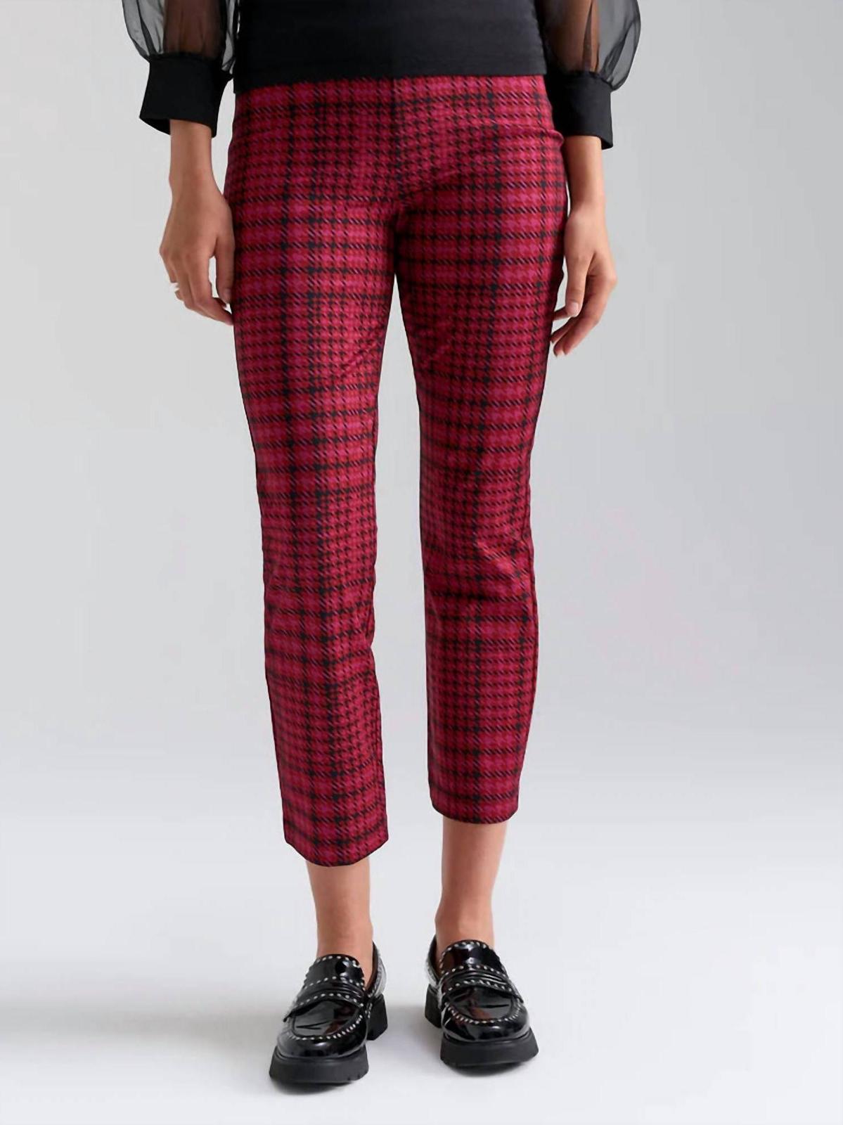 Sanctuary Carnaby Kick Crop Pants Pink Glen Plaid - $55.00