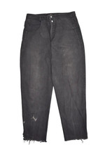 Vintage Guess Jeans Mens 38 Black Faded Wash Tapered Frayed Marciano USA... - $32.03