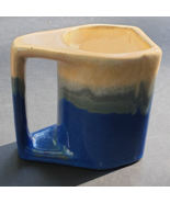 Rodolfo Padilla Drip Glaze Stoneware Coffee Mug Signed Cup Fish Dolphin - £18.77 GBP