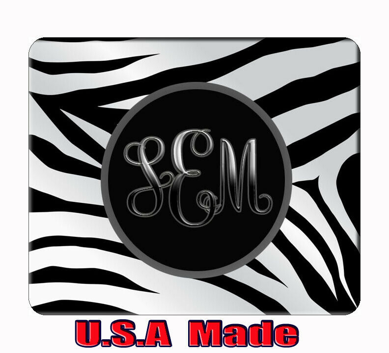 Primary image for Custom your zebra monogrammed white and black computer, laptop,iPad,  mouse pad
