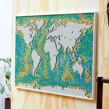 1695pcs Crafts World Map Ornament Mosaic Model Building Blocks Bricks Ch... - $205.99