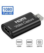 Video Capture Cards HDMI  to USB 1080p USB2.0 Record via.Audio - $20.30 CAD