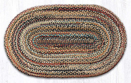 Earth Rugs C-999 Random Oval Braided Rug 27&quot; x 45&quot; - £55.25 GBP