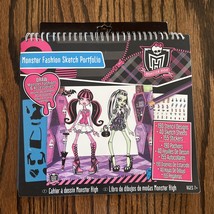 Monster High Fashion Sketch Sticker Stencil Portfolio Book 190 Stencil D... - $18.76