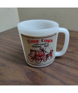 Vintage Shaving Milk Glass Mug STAGE COACH SHAVING SOAP Original Label - $18.69