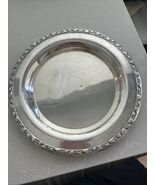 Vintage Silver Plate Heart Etched Edges Round  Serving Plate 8.5” - $581.89 MXN