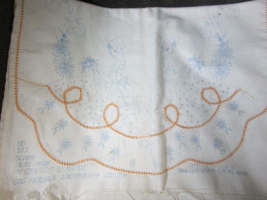 &quot;&quot;Ladies In Garden - Stamped For Embroidery - Set Of 2 Runners Or Dresser Scarf&quot; - £10.18 GBP