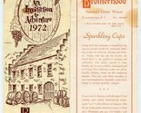 Brotherhood Winery Brochures Washingtonville New York 1972 Americas Oldest  - $17.82