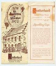 Brotherhood Winery Brochures Washingtonville New York 1972 Americas Oldest  - £13.99 GBP