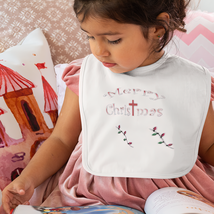 Baby Bib &quot;Merry Christmas&quot; Font 1 - $16.00