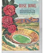 1961 Rose Bowl Game program Minnesota Golden Gophers Washington Huskies - £136.20 GBP