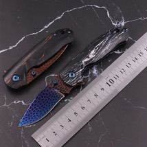 Exquisite Dragon scale Damascus knife EDC Tactical Folding knife - £77.67 GBP