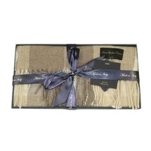 Scarf By J.Valintin Italian Luxurious 100% Wool Made In Italy #Scarf10 Beige Tan image 5