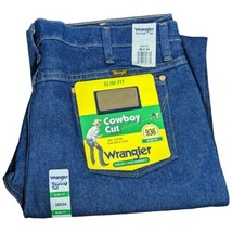 Wrangler Cowboy Cut 936 Slim Fit Jeans Mens Size 38x34 New with Tags Blue Denim - £37.94 GBP