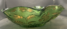 ANTIQUE U.S. Glass EAPG DELAWARE Emerald Green Oval Banana Boat 7” X 12”... - €21,18 EUR