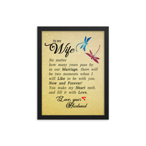 Framed Poster Anniversary Love Gift For Wife You Fill my Heart with Love -P103 - £39.32 GBP+