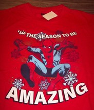 SPIDER-MAN Marvel Comics Holiday Christmas T-Shirt Mens Xl New w/ Tag - £15.82 GBP