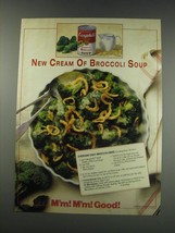 1991 Campbell&#39;s Cream of Broccoli soup Ad - recipe for Everyday easy broccoli - £14.78 GBP